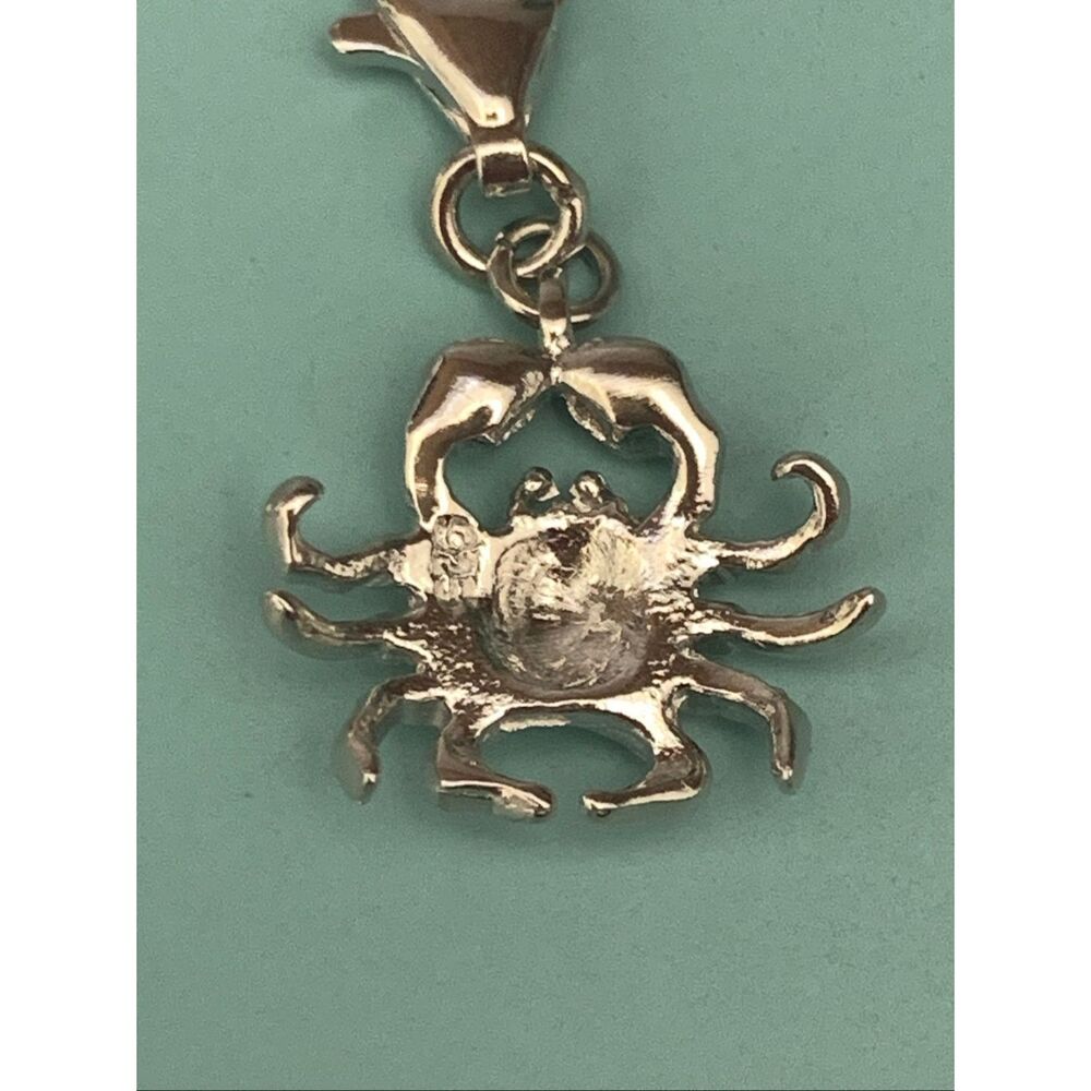 .925 Crab Sterling Silver Jewelry Charm #seafood #sea life